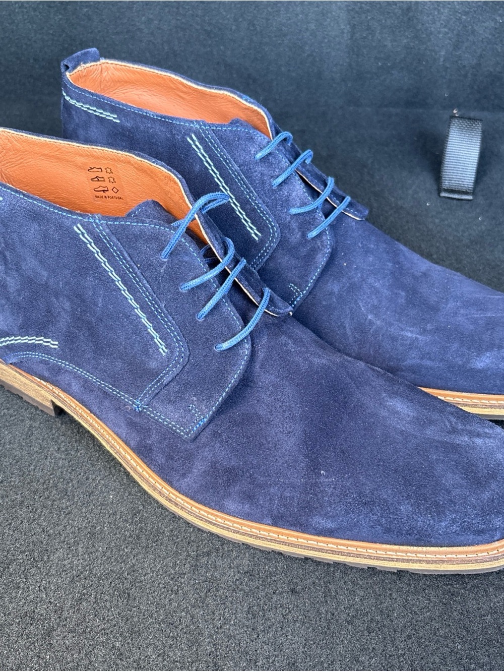 Travelin Men's Navy Suede Boat Shoes
